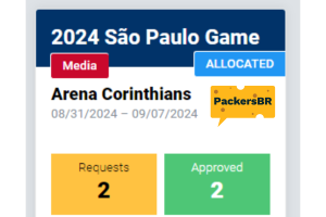 Packers Brasil está credenciado para o NFL São Paulo Game.